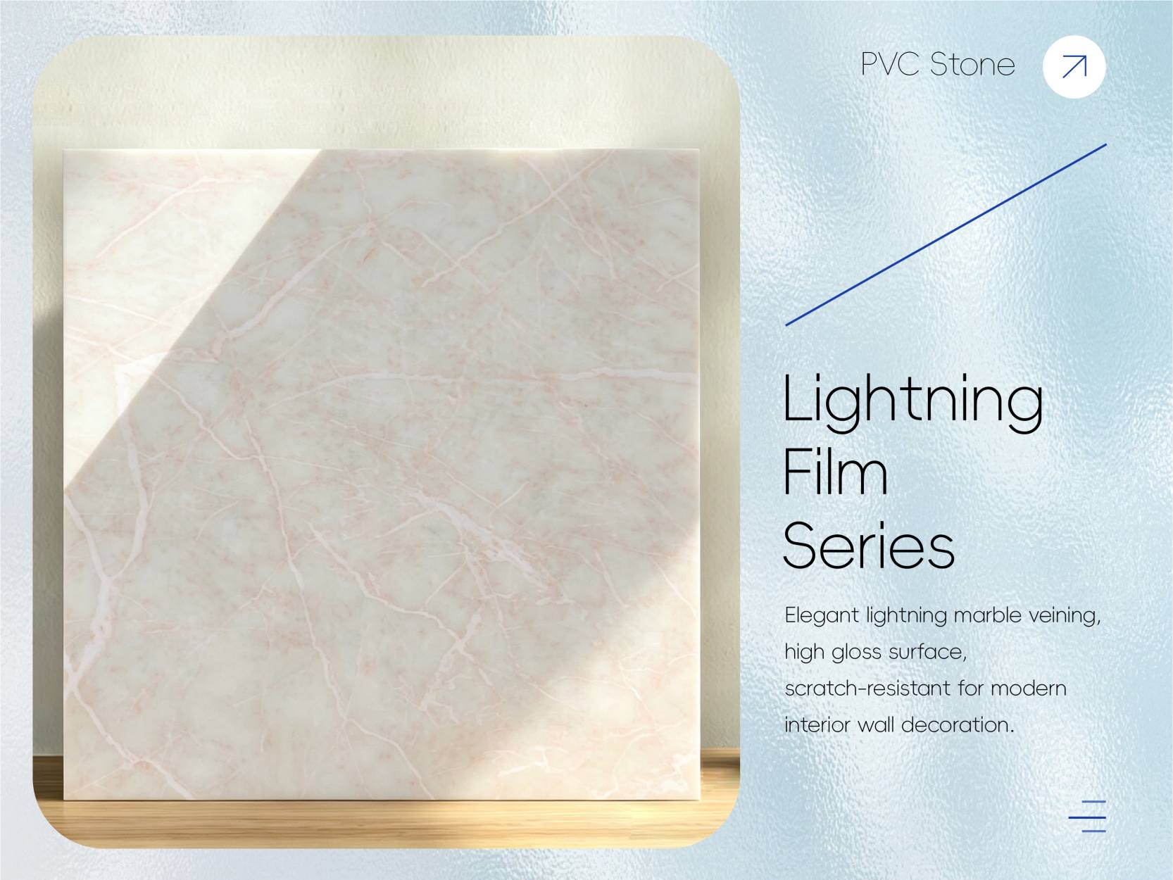 PVC Stone-Plastic UV Board - Lightning Film (Radiation) Series