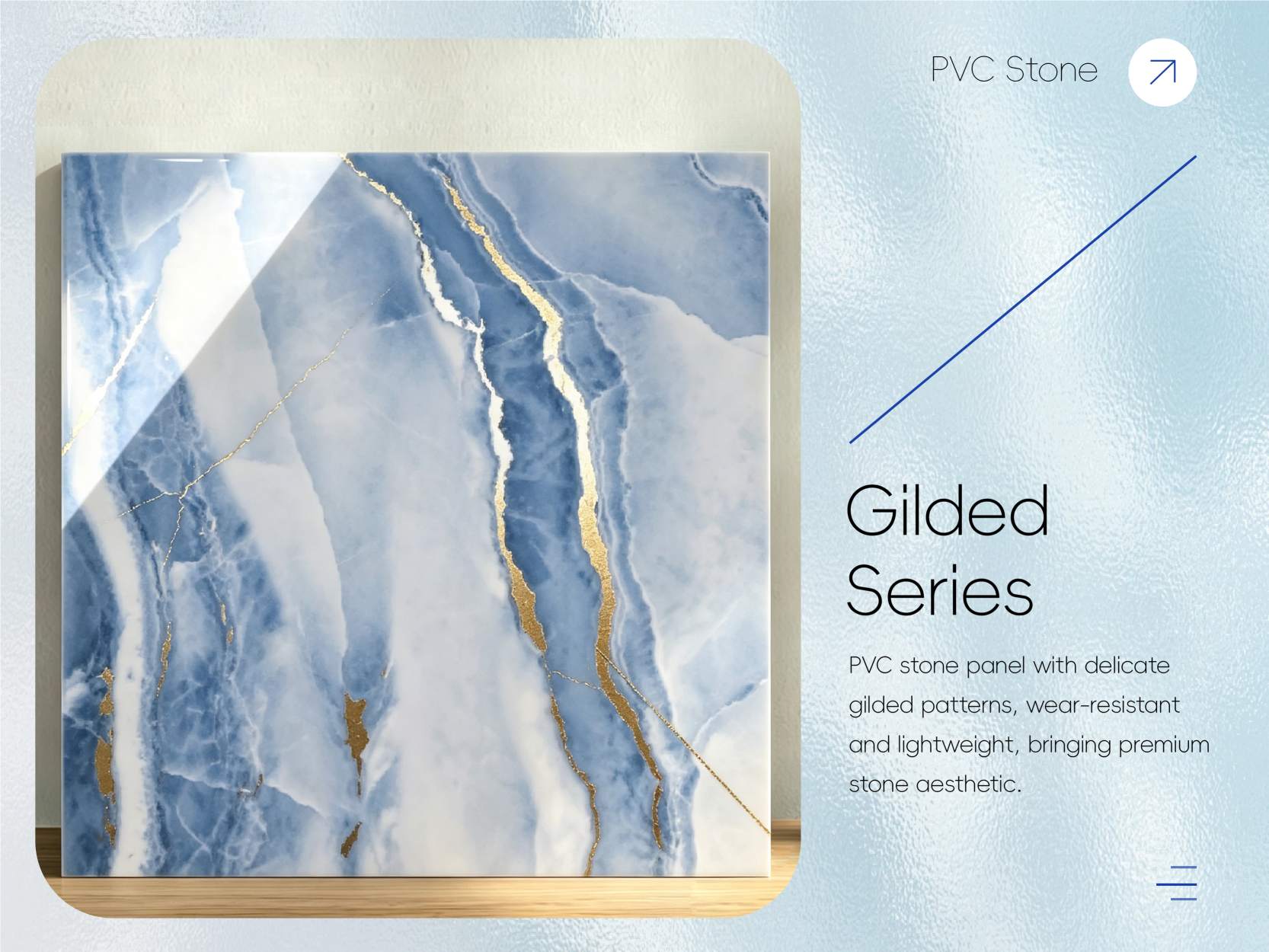 PVC Stone-Plastic UV Board - Gilded Series