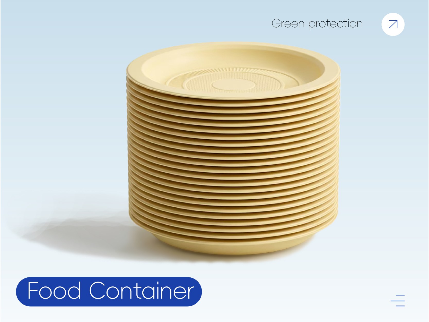 Bamboo Powder Disposable Food Container
